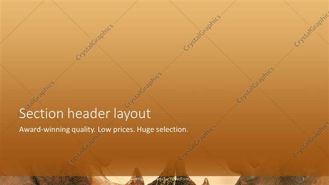 Section Header presentation slide layout