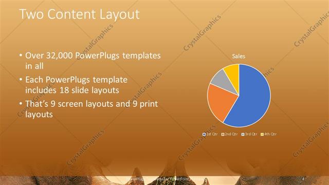 Two Content presentation slide layout