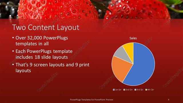 Two Content presentation slide layout