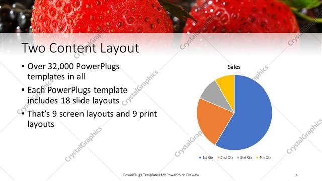 Two Content presentation slide layout