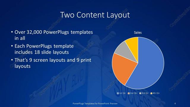 Two Content presentation slide layout