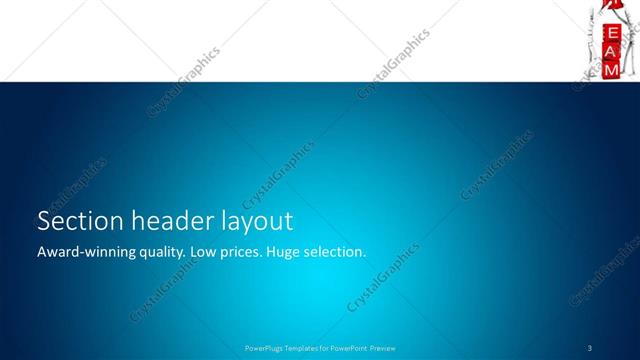 Section Header presentation slide layout