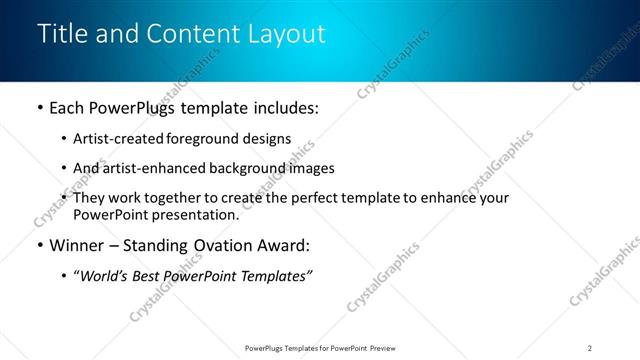 Title and Content presentation slide layout