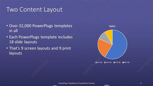 Two Content presentation slide layout