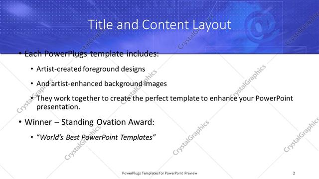 Title and Content presentation slide layout