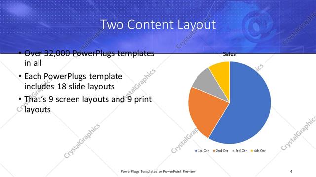 Two Content presentation slide layout