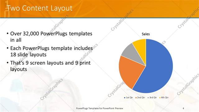 Two Content presentation slide layout