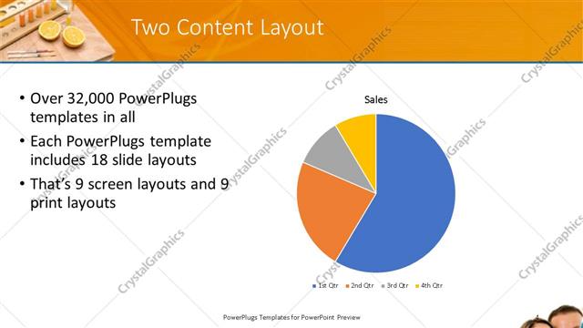 Two Content presentation slide layout