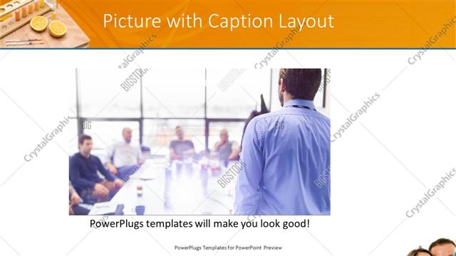 Picture with Caption presentation slide layout
