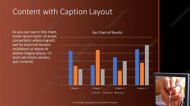 Content with Caption presentation slide layout