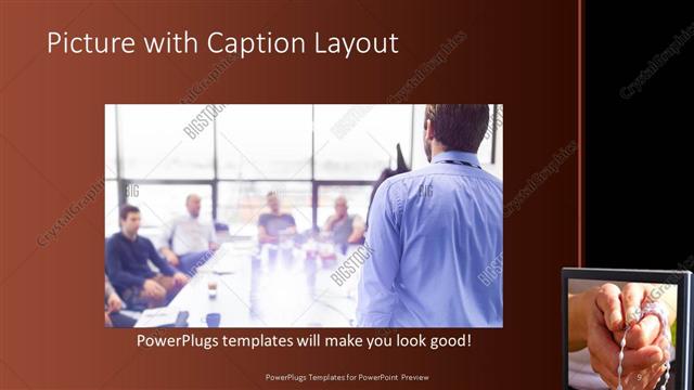 Picture with Caption presentation slide layout