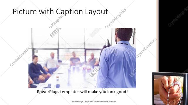 Picture with Caption presentation slide layout