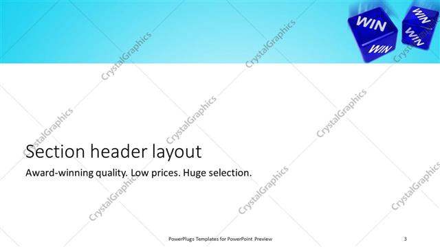 Section Header presentation slide layout