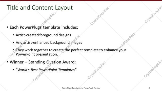 Title and Content presentation slide layout