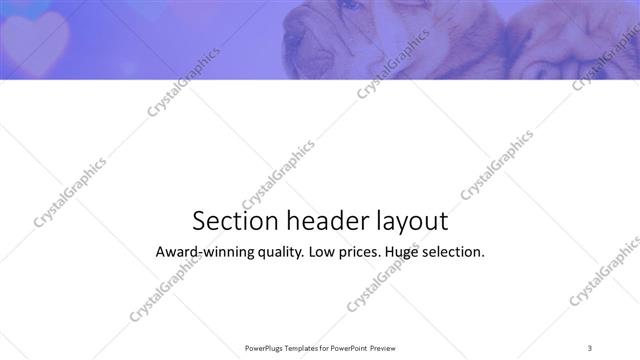 Section Header presentation slide layout