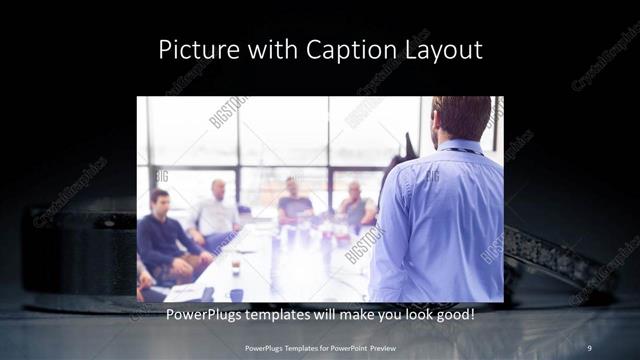 Picture with Caption presentation slide layout