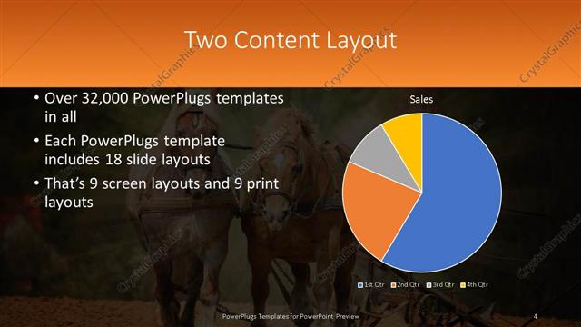 Two Content presentation slide layout