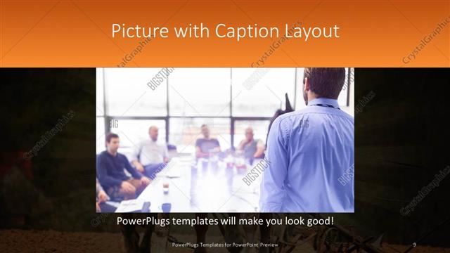 Picture with Caption presentation slide layout