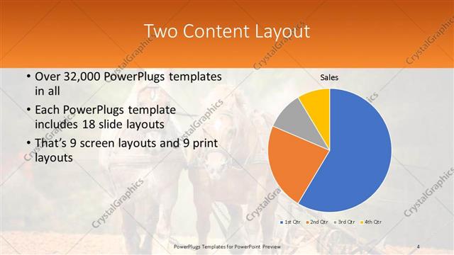 Two Content presentation slide layout