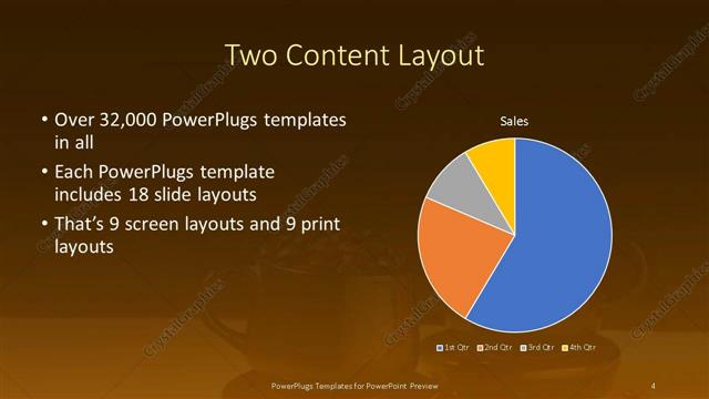 Two Content presentation slide layout