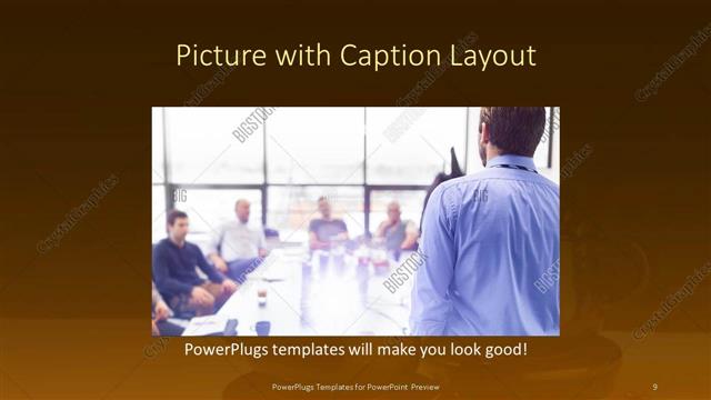 Picture with Caption presentation slide layout