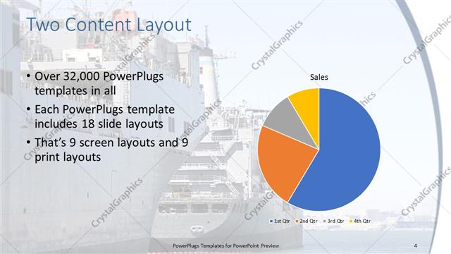 Two Content presentation slide layout