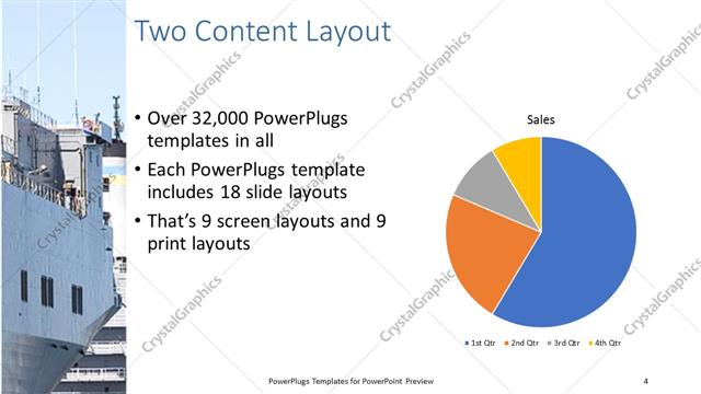 Two Content presentation slide layout
