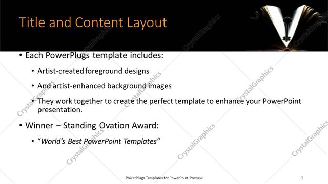 Title and Content presentation slide layout