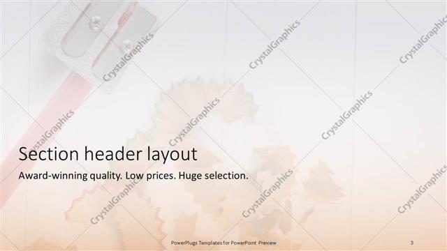 Section Header presentation slide layout
