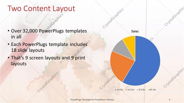 Two Content presentation slide layout
