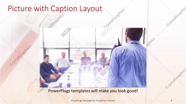 Picture with Caption presentation slide layout