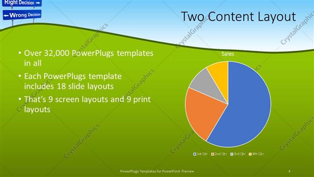 Two Content presentation slide layout