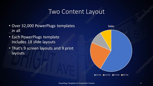 Two Content presentation slide layout