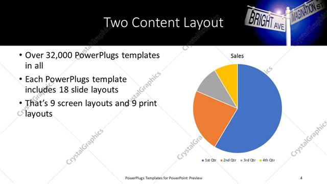 Two Content presentation slide layout