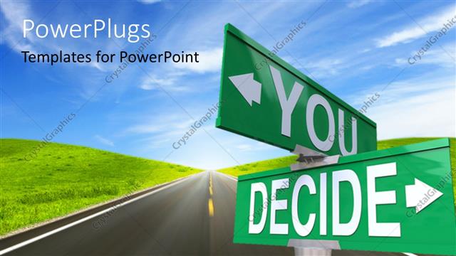  Presentation with road signs - Two signs with a road in the background