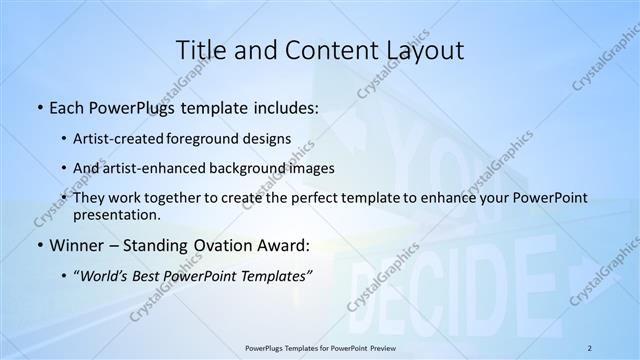 Title and Content presentation slide layout