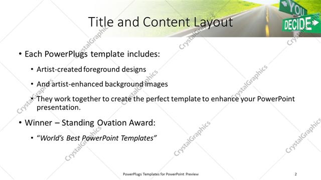 Title and Content presentation slide layout