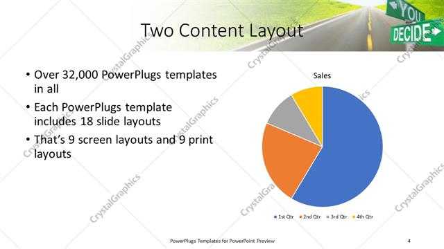 Two Content presentation slide layout