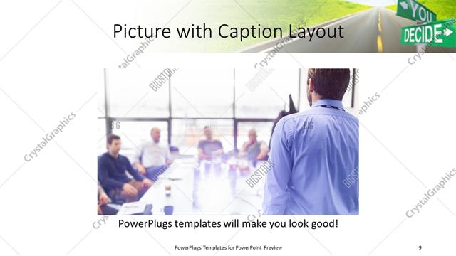 Picture with Caption presentation slide layout