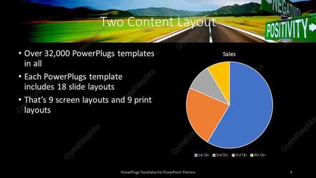 Two Content presentation slide layout