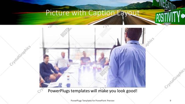 Picture with Caption presentation slide layout