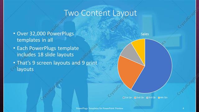 Two Content presentation slide layout
