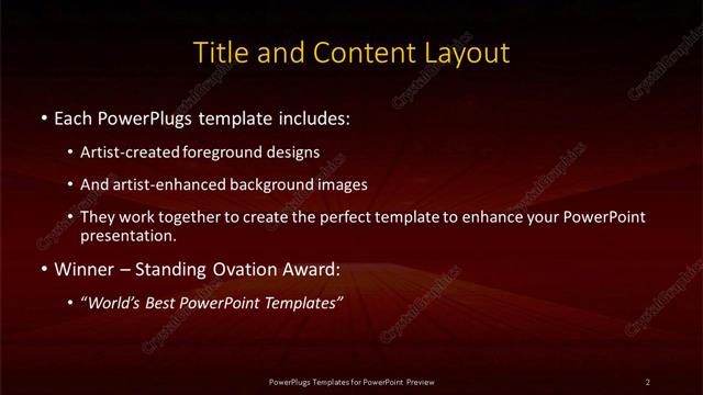 Title and Content presentation slide layout