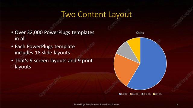 Two Content presentation slide layout