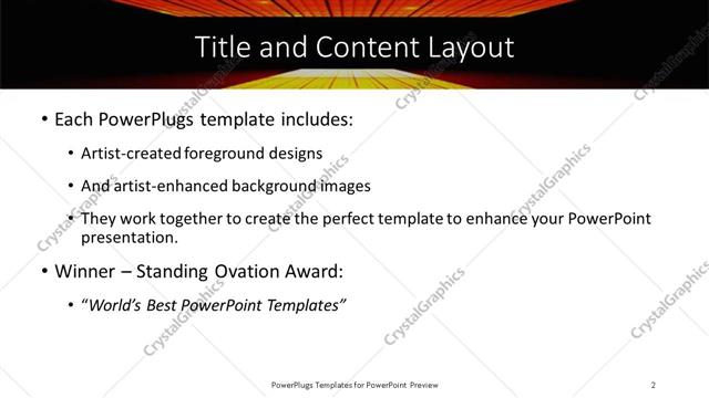 Title and Content presentation slide layout