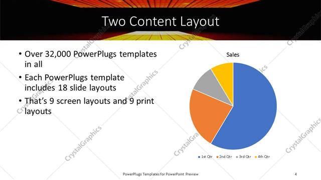 Two Content presentation slide layout