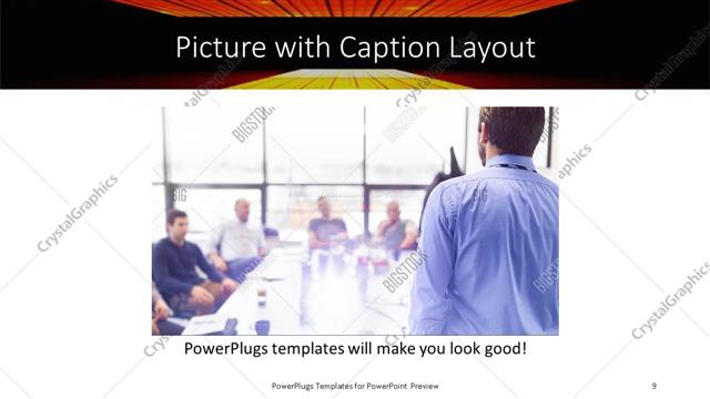 Picture with Caption presentation slide layout