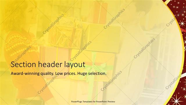 Section Header presentation slide layout