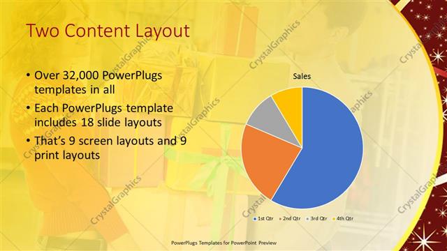 Two Content presentation slide layout