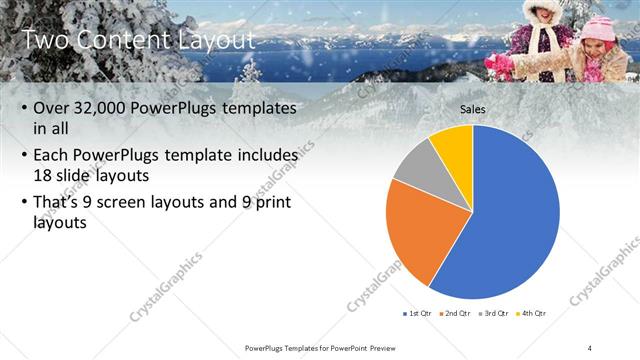 Two Content presentation slide layout